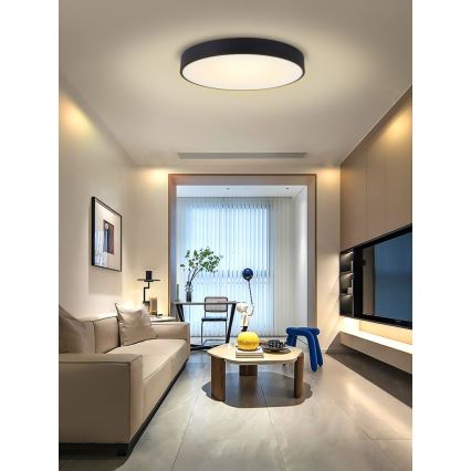 Immax NEO 07203L-LED Stmievateľné stropné svietidlo RONDATE 65W/230V 3000-6000K Tuya čierna + diaľkové ovládanie