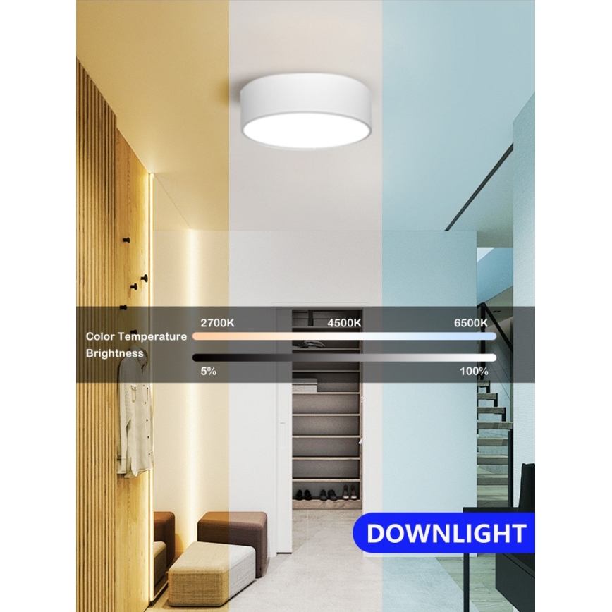Immax NEO 07204L - LED Stmievateľné stropné svietidlo RONDATE LED/18W/230V 3000-6000K biela Tuya + diaľkové ovládanie