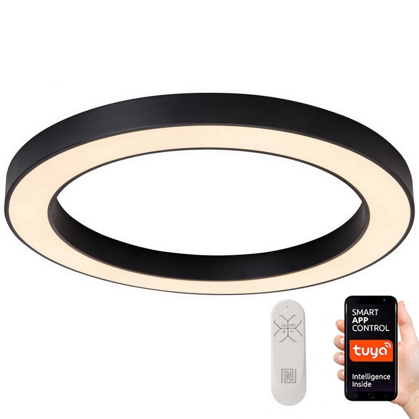 Immax NEO 07210L - LED Stmievateľné stropné svietidlo PASTEL LED/68W/230V 95 cm čierna Tuya + diaľkové ovládanie