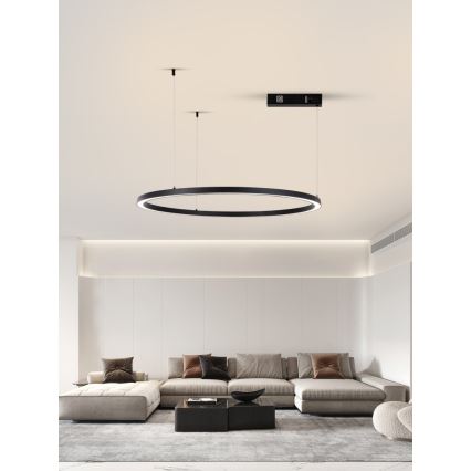 Immax NEO 07215L - LED Stmievateľný luster na lanku FINO LED/60W/230V 80 cm čierna Tuya + diaľkové ovládanie