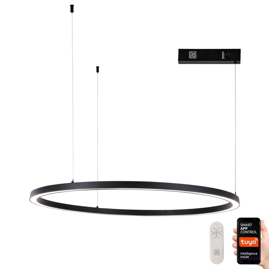 Immax NEO 07215L - LED Stmievateľný luster na lanku FINO LED/60W/230V 80 cm čierna Tuya + diaľkové ovládanie