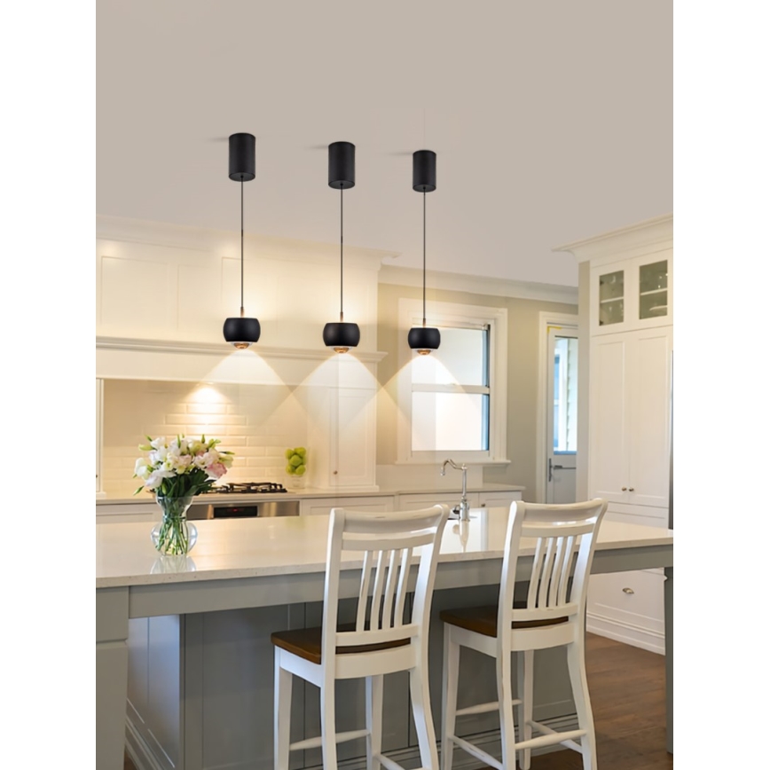 Immax NEO 07219L - LED Stmievateľný luster na lanku DORMINE LED/6W/230V matná čierna Tuya + diaľkové ovládanie
