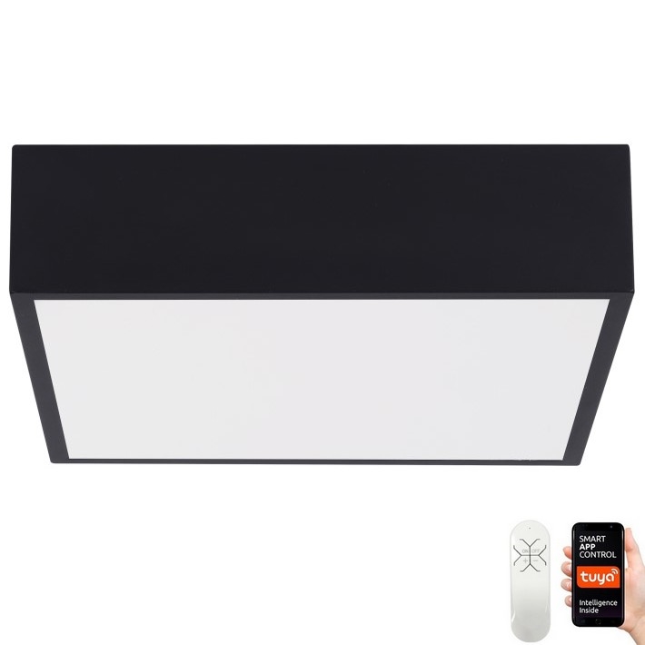 Immax NEO 07237L - LED Stmievateľné stropné svietidlo CANTO LED/22W/230V čierna Tuya + diaľkové ovládanie