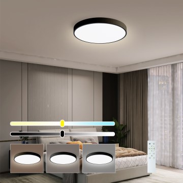Immax NEO 07248L - LED Stmievateľné stropné svietidlo NEO LITE SEMPLICI LED/36W/230V 3000-6000K Wi-Fi Tuya čierna + diaľkové ovládanie