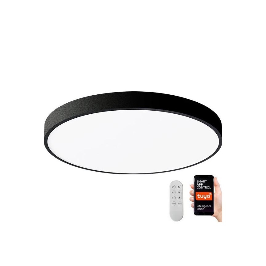 Immax NEO 07248L - LED Stmievateľné stropné svietidlo NEO LITE SEMPLICI LED/36W/230V 3000-6000K Wi-Fi Tuya čierna + diaľkové ovládanie