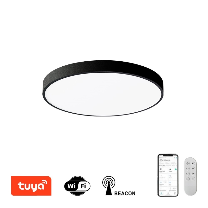 Immax NEO 07248L - LED Stmievateľné stropné svietidlo NEO LITE SEMPLICI LED/36W/230V 3000-6000K Wi-Fi Tuya čierna + diaľkové ovládanie