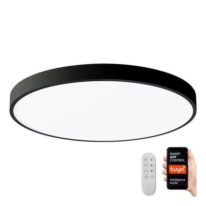 Immax NEO 07249L - LED Stmievateľné stropné svietidlo NEO LITE SEMPLICI LED/48W/230V 3000-6000K Wi-Fi Tuya čierna + diaľkové ovládanie