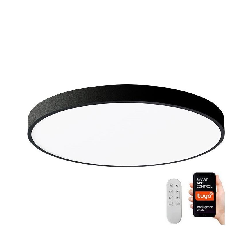 Immax NEO 07249L - LED Stmievateľné stropné svietidlo NEO LITE SEMPLICI LED/48W/230V 3000-6000K Wi-Fi Tuya čierna + diaľkové ovládanie