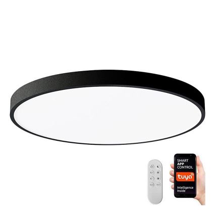 Immax NEO 07250L - LED Stmievateľné stropné svietidlo NEO LITE SEMPLICI LED/60W/230V 3000-6000K Wi-Fi Tuya čierna + diaľkové ovládanie
