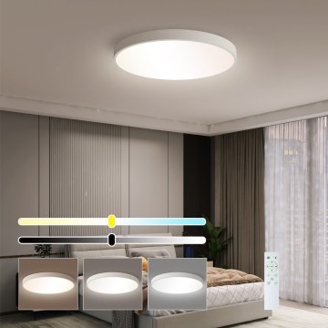 Immax NEO 07252L - LED Stmievateľné stropné svietidlo NEO LITE SEMPLICI LED/48W/230V 3000-6000K Wi-Fi Tuya biela + diaľkové ovládanie