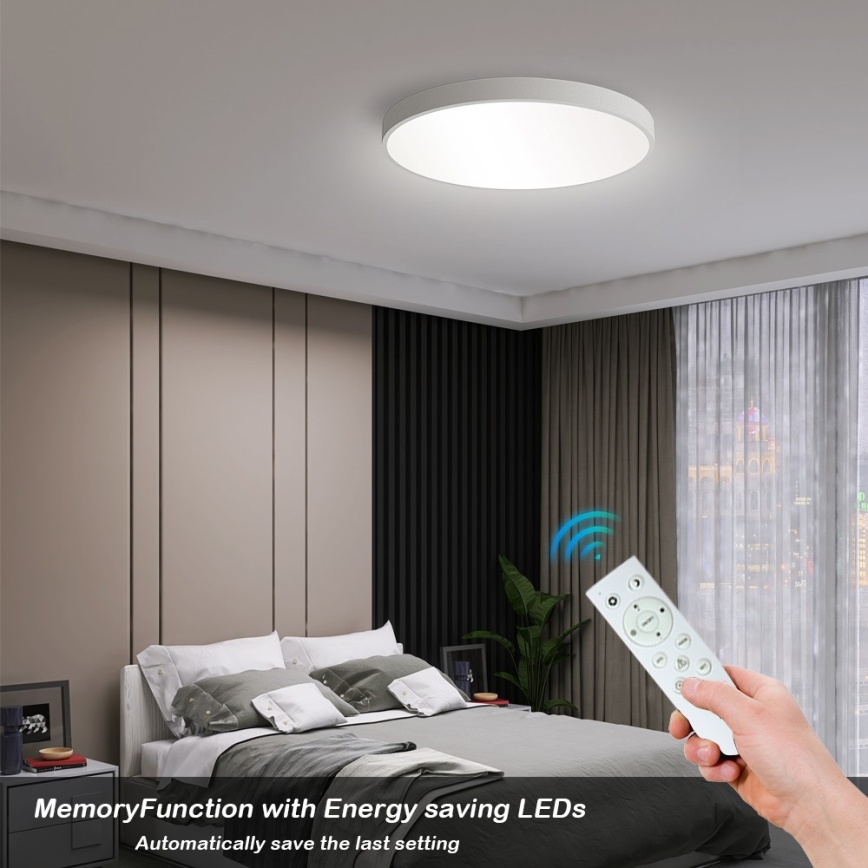 Immax NEO 07252L - LED Stmievateľné stropné svietidlo NEO LITE SEMPLICI LED/48W/230V 3000-6000K Wi-Fi Tuya biela + diaľkové ovládanie