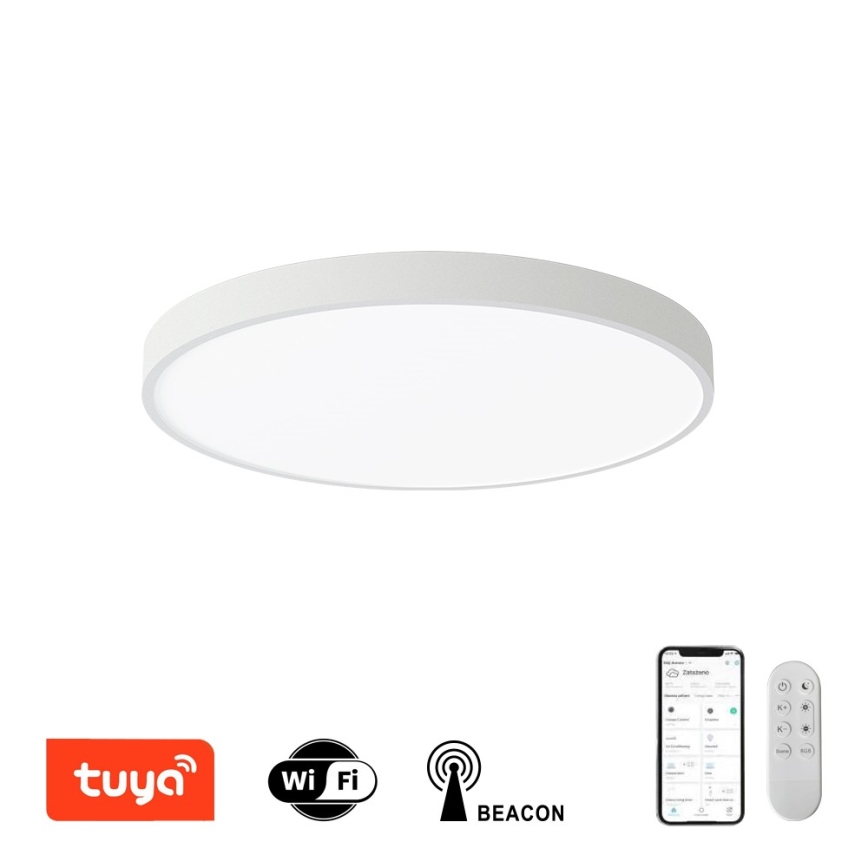 Immax NEO 07252L - LED Stmievateľné stropné svietidlo NEO LITE SEMPLICI LED/48W/230V 3000-6000K Wi-Fi Tuya biela + diaľkové ovládanie