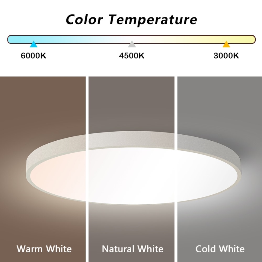 Immax NEO 07253L - LED Stmievateľné stropné svietidlo NEO LITE SEMPLICI LED/60W/230V 3000-6000K Wi-Fi Tuya biela + diaľkové ovládanie