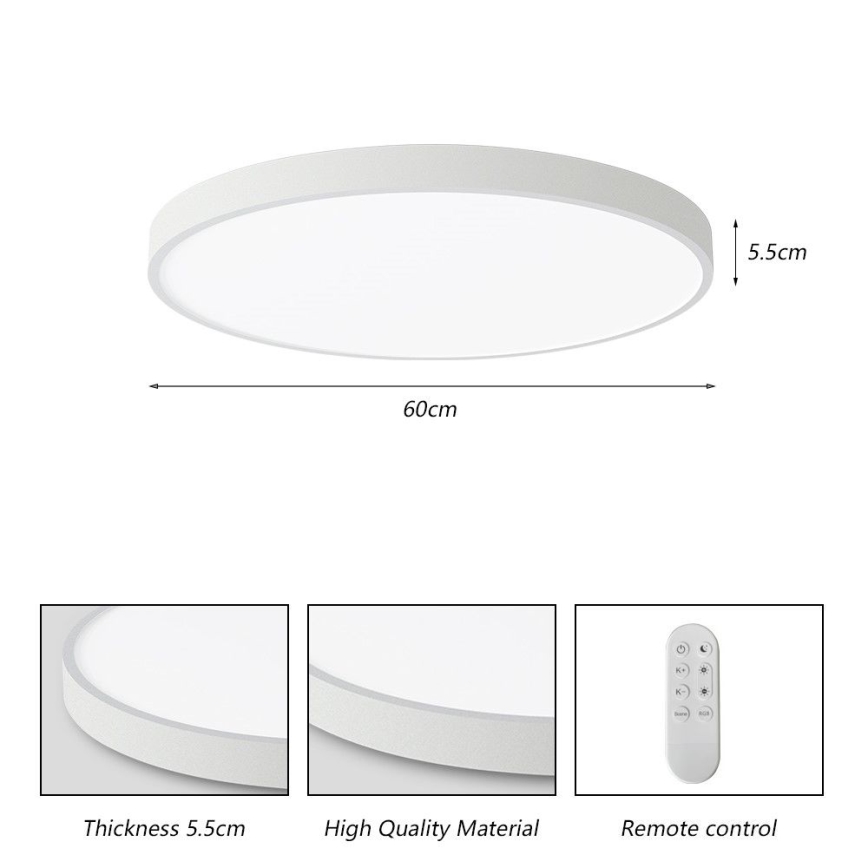 Immax NEO 07253L - LED Stmievateľné stropné svietidlo NEO LITE SEMPLICI LED/60W/230V 3000-6000K Wi-Fi Tuya biela + diaľkové ovládanie