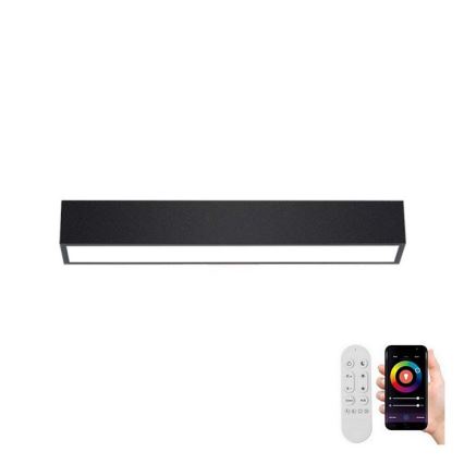 Immax NEO 07254L - LED Stmievateľné stropné svietidlo NEO LITE LUNGO LED/20W/230V 3000-6000K Wi-Fi Tuya čierna + diaľkové ovládanie