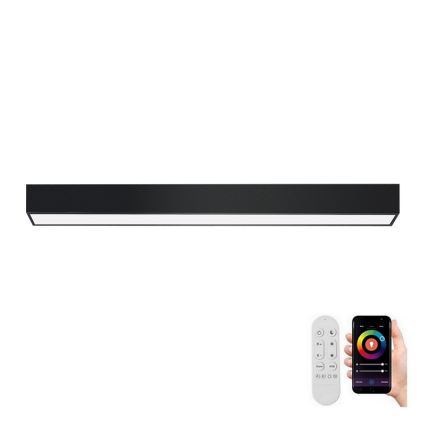 Immax NEO 07255L - LED Stmievateľné stropné svietidlo NEO LITE LUNGO LED/20W/230V 3000-6000K Wi-Fi Tuya čierna + diaľkové ovládanie