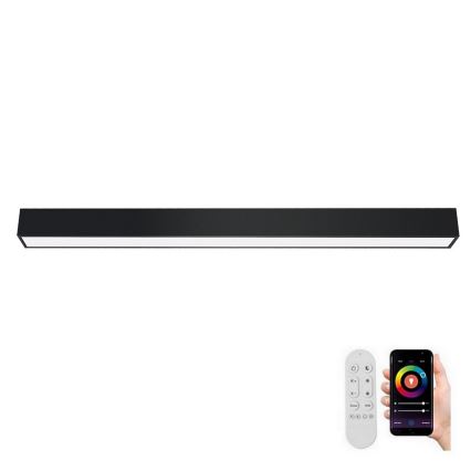 Immax NEO 07256L - LED Stmievateľné stropné svietidlo NEO LITE LUNGO LED/38W/230V 3000-6000K Wi-Fi Tuya čierna + diaľkové ovládanie