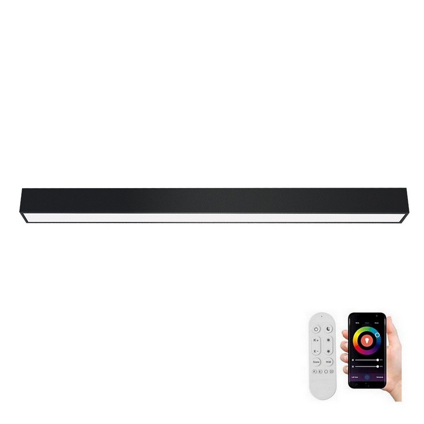 Immax NEO 07256L - LED Stmievateľné stropné svietidlo NEO LITE LUNGO LED/38W/230V 3000-6000K Wi-Fi Tuya čierna + diaľkové ovládanie