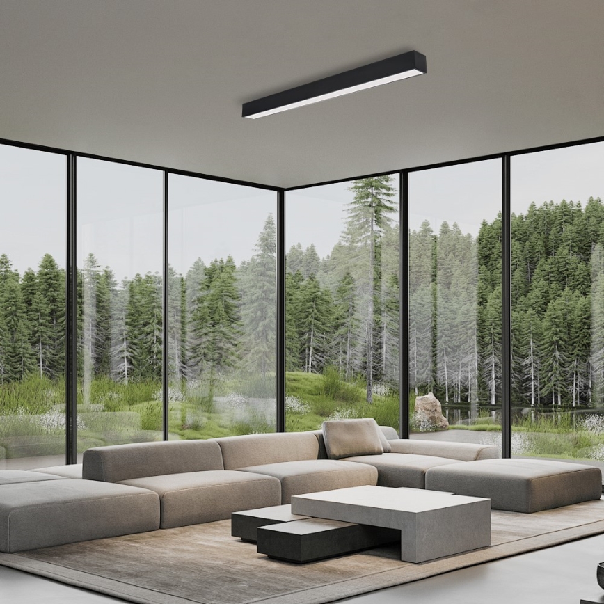 Immax NEO 07256L - LED Stmievateľné stropné svietidlo NEO LITE LUNGO LED/38W/230V 3000-6000K Wi-Fi Tuya čierna + diaľkové ovládanie