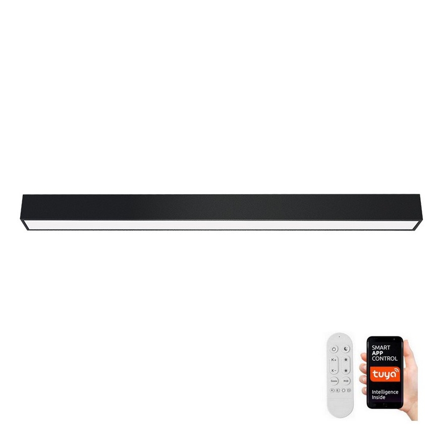 Immax NEO 07256L - LED Stmievateľné stropné svietidlo NEO LITE LUNGO LED/38W/230V 3000-6000K Wi-Fi Tuya čierna + diaľkové ovládanie