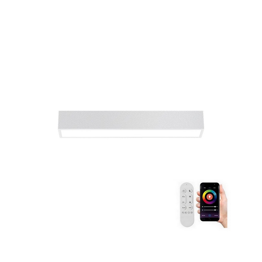 Immax NEO 07257L - LED Stmievateľné stropné svietidlo NEO LITE LUNGO LED/20W/230V 3000-6000K Wi-Fi Tuya biela + diaľkové ovládanie