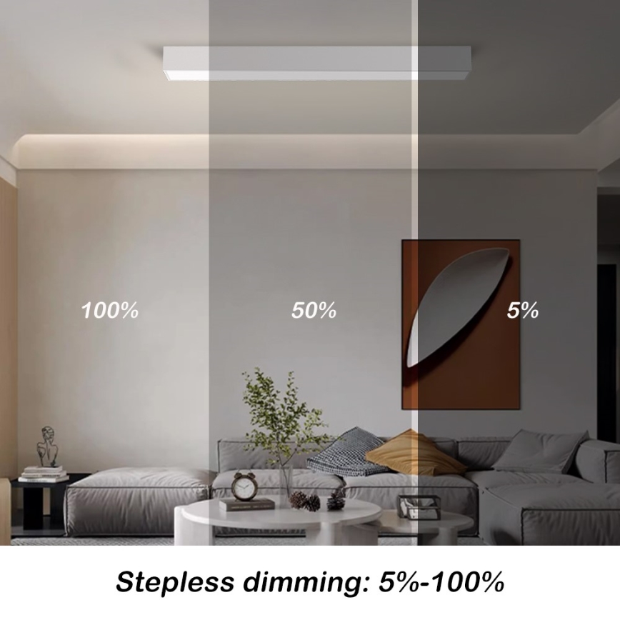 Immax NEO 07258L - LED Stmievateľné stropné svietidlo NEO LITE LUNGO LED/29W/230V 3000-6000K Wi-Fi Tuya biela + diaľkové ovládanie