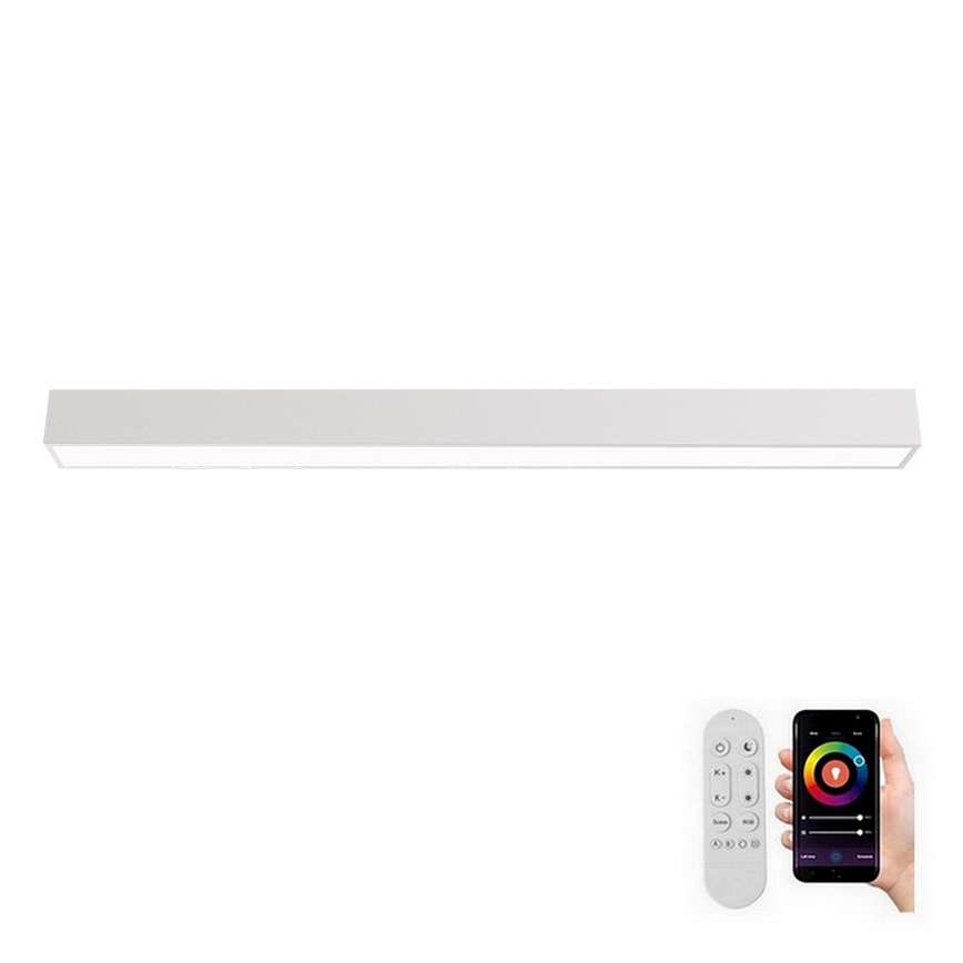 Immax NEO 07259L - LED Stmievateľné stropné svietidlo NEO LITE LUNGO LED/38W/230V 3000-6000K Wi-Fi Tuya biela + diaľkové ovládanie