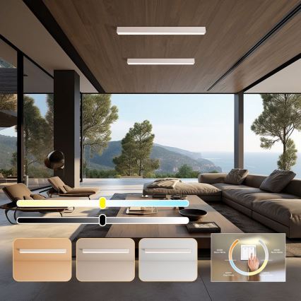 Immax NEO 07259L - LED Stmievateľné stropné svietidlo NEO LITE LUNGO LED/38W/230V 3000-6000K Wi-Fi Tuya biela + diaľkové ovládanie