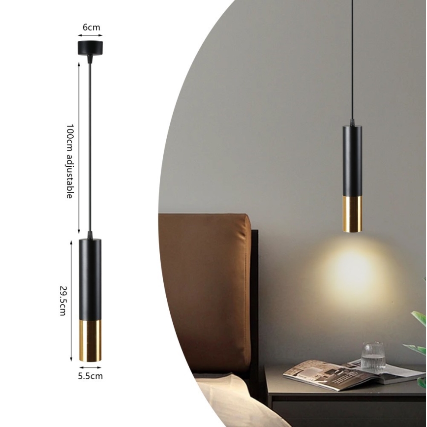 Immax NEO 07273Z - LED RGB+CCT Stmievateľný luster na lanku NEO PUNTO 1xGU10/4,8W/230V Tuya