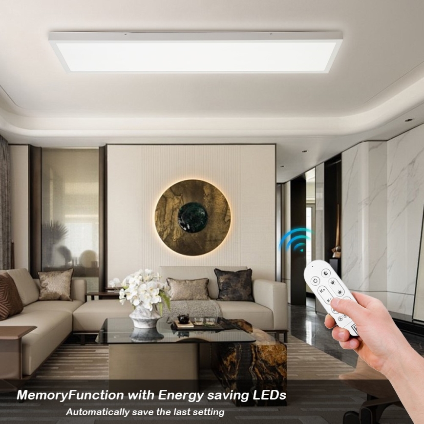 Immax NEO 07276L - LED Stmievateľné kúpeľňové stropné svietidlo NEO LITE FRAME LED/50W/230V IP44 Wi-Fi Tuya + diaľkové ovládanie biela