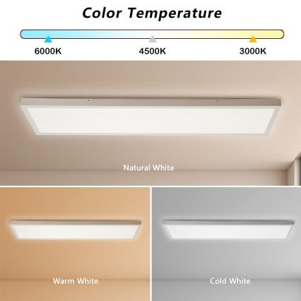 Immax NEO 07276L - LED Stmievateľné kúpeľňové stropné svietidlo NEO LITE FRAME LED/50W/230V IP44 Wi-Fi Tuya + diaľkové ovládanie biela