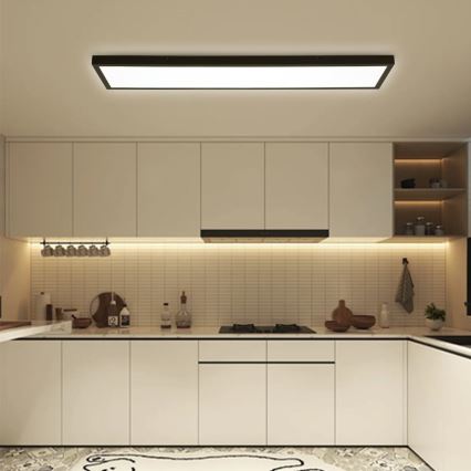 Immax NEO 07278L - LED Stmievateľné kúpeľňové stropné svietidlo NEO LITE FRAME LED/50W/230V IP44 Wi-Fi Tuya + diaľkové ovládanie čierna