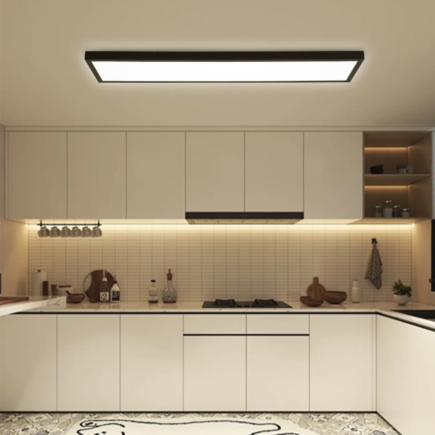 Immax NEO 07278L - LED Stmievateľné kúpeľňové stropné svietidlo NEO LITE FRAME LED/50W/230V IP44 Wi-Fi Tuya + diaľkové ovládanie čierna