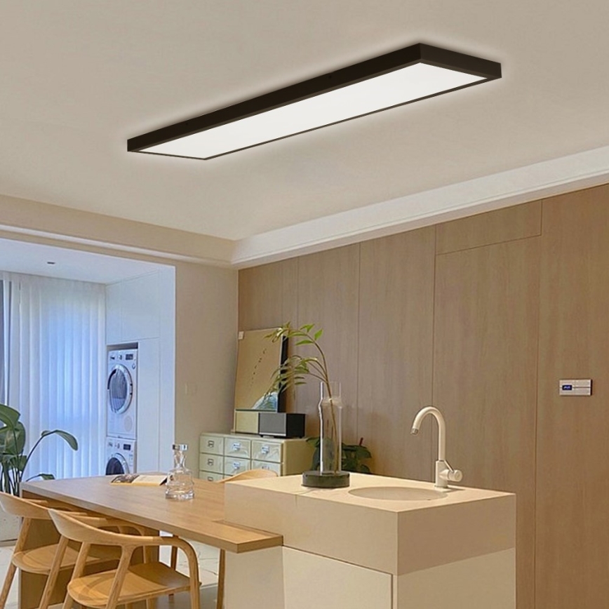 Immax NEO 07278L - LED Stmievateľné kúpeľňové stropné svietidlo NEO LITE FRAME LED/50W/230V IP44 Wi-Fi Tuya + diaľkové ovládanie čierna