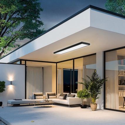 Immax NEO 07278L - LED Stmievateľné kúpeľňové stropné svietidlo NEO LITE FRAME LED/50W/230V IP44 Wi-Fi Tuya + diaľkové ovládanie čierna