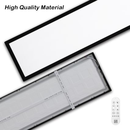 Immax NEO 07278L - LED Stmievateľné kúpeľňové stropné svietidlo NEO LITE FRAME LED/50W/230V IP44 Wi-Fi Tuya + diaľkové ovládanie čierna