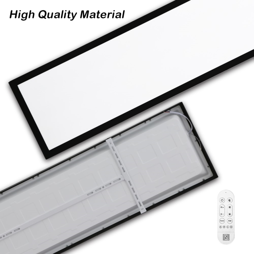 Immax NEO 07278L - LED Stmievateľné kúpeľňové stropné svietidlo NEO LITE FRAME LED/50W/230V IP44 Wi-Fi Tuya + diaľkové ovládanie čierna