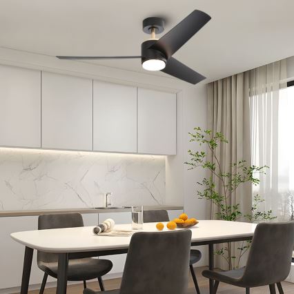 Immax NEO 07280L - LED Stmievateľný stropný ventilátor BEAUTY LED/18W/230V Wi-Fi Tuya čierna + diaľkové ovládanie