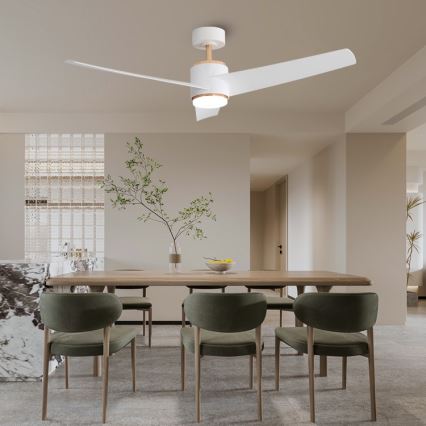 Immax NEO 07281L - LED+CCT stmievateľný stropný ventilátor BEAUTY LED/18W/230V 3000/4000/6000K Wi-Fi Tuya pr. 132 cm + diaľkové ovládanie