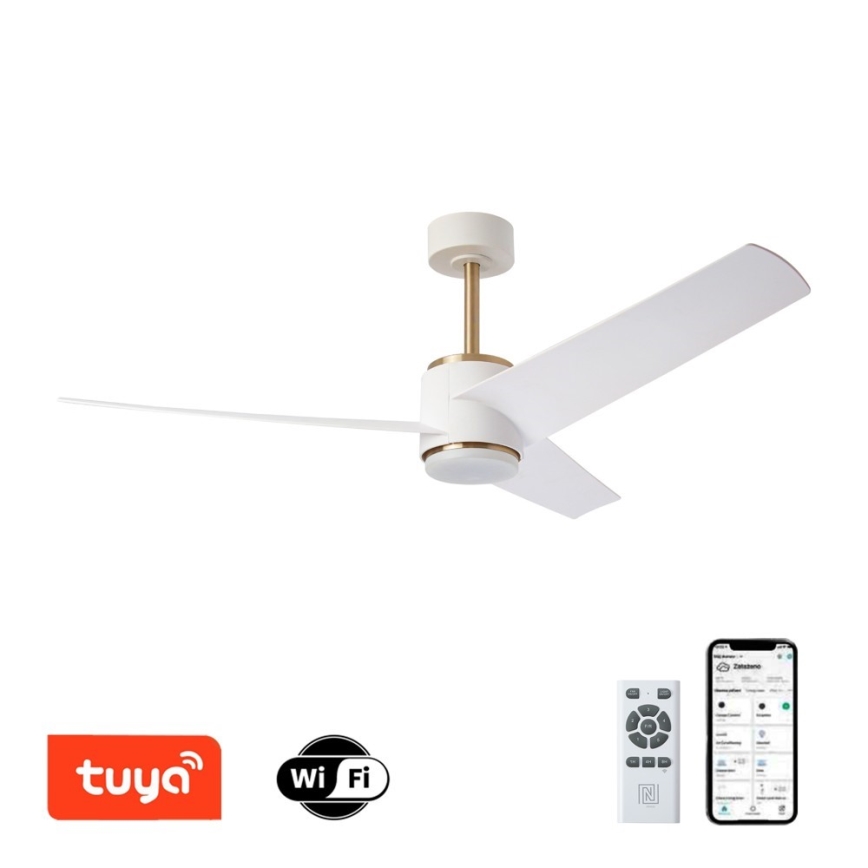 Immax NEO 07281L - LED+CCT stmievateľný stropný ventilátor BEAUTY LED/18W/230V 3000/4000/6000K Wi-Fi Tuya pr. 132 cm + diaľkové ovládanie