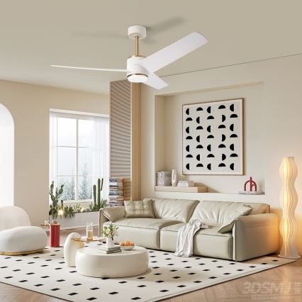 Immax NEO 07281L - LED+CCT stmievateľný stropný ventilátor BEAUTY LED/18W/230V 3000/4000/6000K Wi-Fi Tuya + diaľkové ovládanie