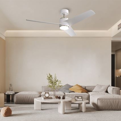 Immax NEO 07282L - LED+CCT Stmievateľný stropný ventilátor BEAUTY LED/18W/230V 3000/4000/6000K Wi-Fi Tuya pr. 132 cm + diaľkové ovládanie