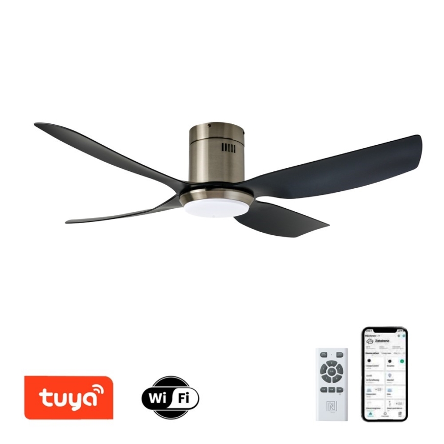 Immax NEO 07282L - LED+CCT Stmievateľný stropný ventilátor PURE LED/24W/230V 3000/4000/6000K Wi-Fi Tuya pr. 132 cm + diaľkové ovládanie