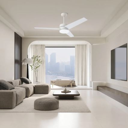 Immax NEO 07284L - LED+CCT stmievateľný stropný ventilátor VARIABLE LED/24W/230V 3000/4000/6000K Wi-Fi Tuya pr. 132 cm + diaľkové ovládanie