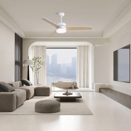 Immax NEO 07284L - LED+CCT stmievateľný stropný ventilátor VARIABLE LED/24W/230V 3000/4000/6000K Wi-Fi Tuya pr. 132 cm + diaľkové ovládanie