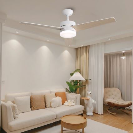 Immax NEO 07284L - LED+CCT stmievateľný stropný ventilátor VARIABLE LED/24W/230V 3000/4000/6000K Wi-Fi Tuya pr. 132 cm + diaľkové ovládanie