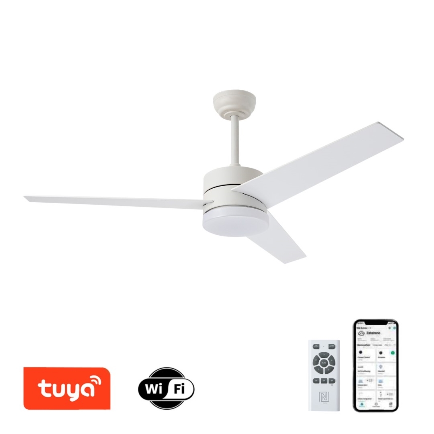Immax NEO 07284L - LED+CCT stmievateľný stropný ventilátor VARIABLE LED/24W/230V 3000/4000/6000K Wi-Fi Tuya pr. 132 cm + diaľkové ovládanie