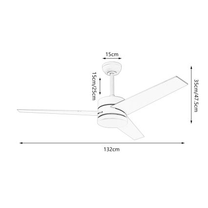 Immax NEO 07285L - LED+CCT Stmievateľný stropný ventilátor VARIABLE LED/24W/230V 3000/4000/6000K Wi-Fi Tuya + diaľkové ovládanie
