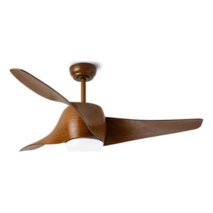 Immax NEO 07286L - LED Stmievateľný stropný ventilátor WAVE LED/18W/230V Wi-Fi Tuya hnedá + diaľkové ovládanie