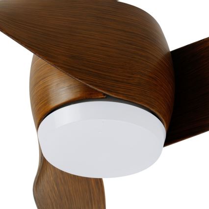 Immax NEO 07286L - LED Stmievateľný stropný ventilátor WAVE LED/18W/230V Wi-Fi Tuya hnedá + diaľkové ovládanie